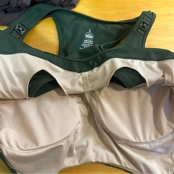 Senita Athletics Go with the Flow Nursing Sports Bra Pine Green Size Large - Picture 8 of 11